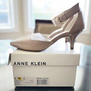 Anne Klein Women's Fabulist iflex Pointed Toe Heel Pumps Nude/Natural 6M NIB